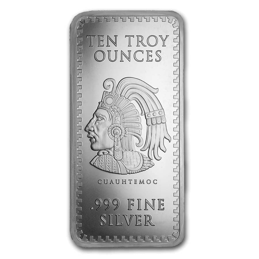 10 oz .999 Silver Bar Aztec Calendar