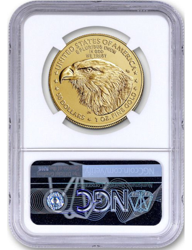 2023 W Burnished Gold Eagle NGC MS70 Harrigal Signed