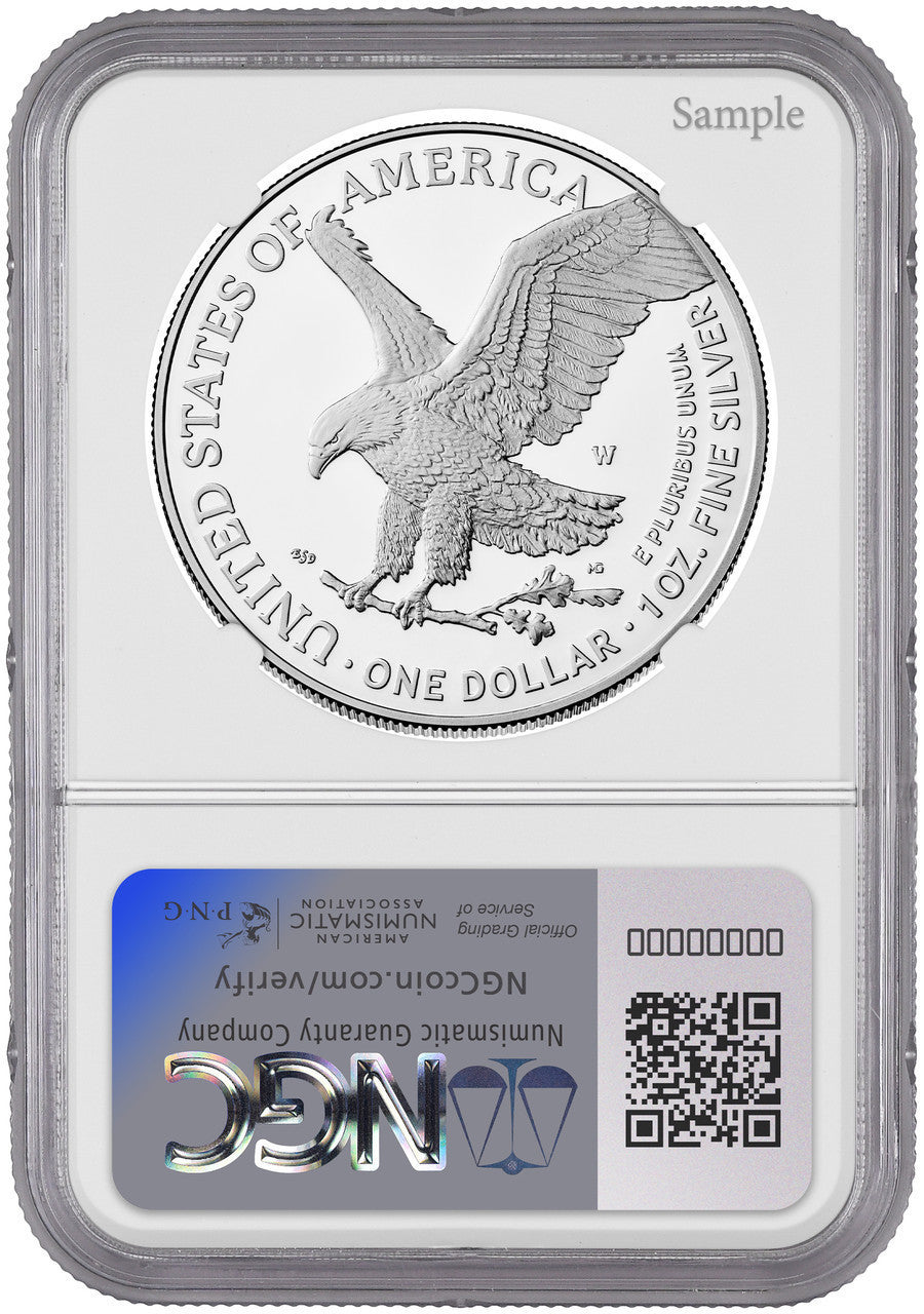 2025-W Silver Eagle Laser Engraved Privy AR NGC PF70