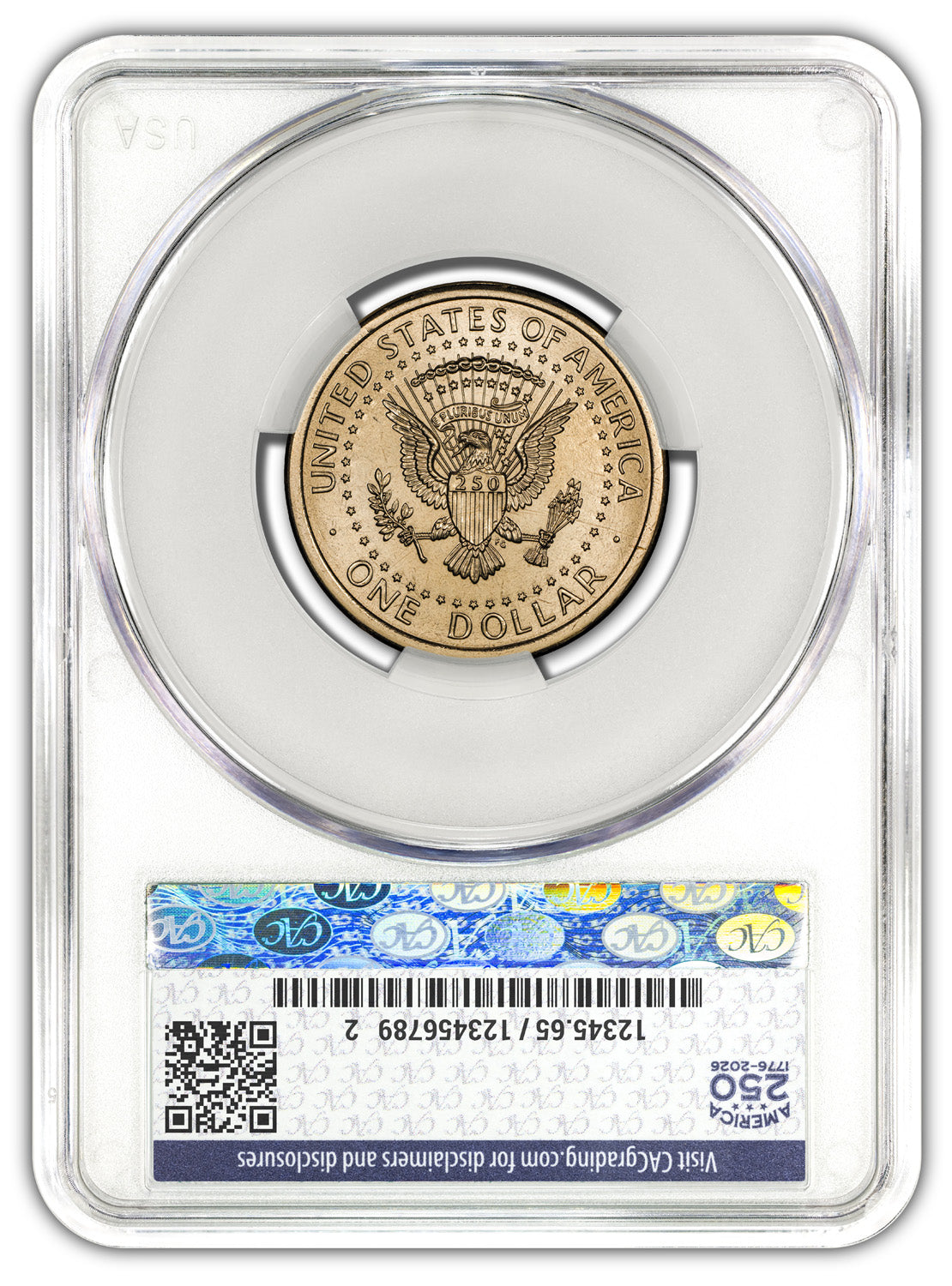 2026 President Donald J. Trump Semiquincentennial Dollar July 4th Privy FDD CAC MS64 Flag
