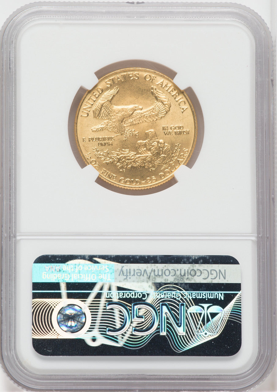 1988 $25 Half Ounce Gold Eagle NGC MS69 Don Everhart Signed