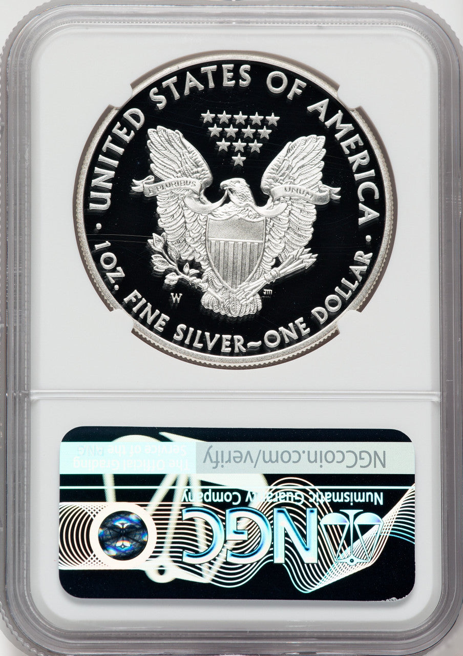 2012-W American Silver Eagle NGC PF70 Ultra Cameo Ron Harrigal Signed