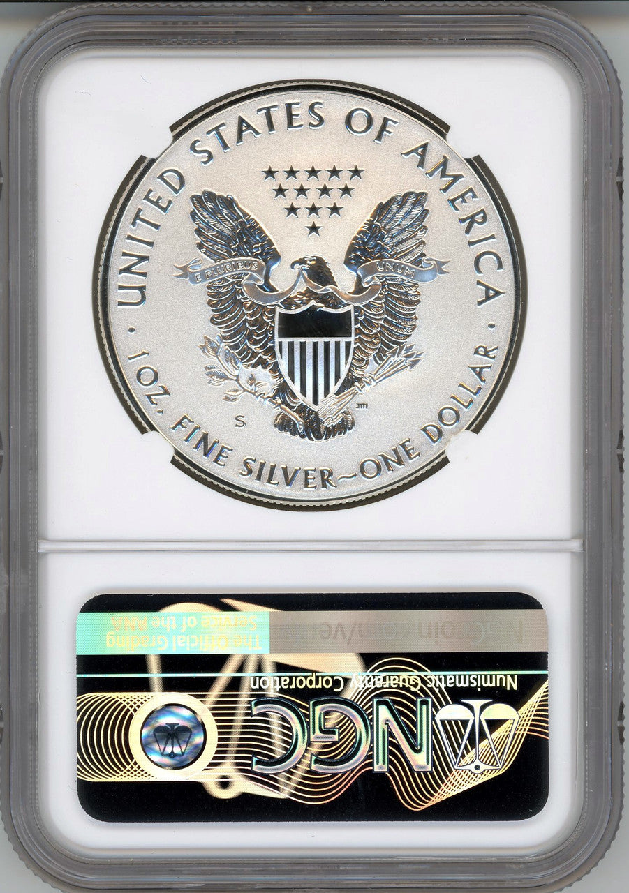 2019-S Enhanced Reverse Proof Silver Eagle First Releases NGC PF70 W/COA