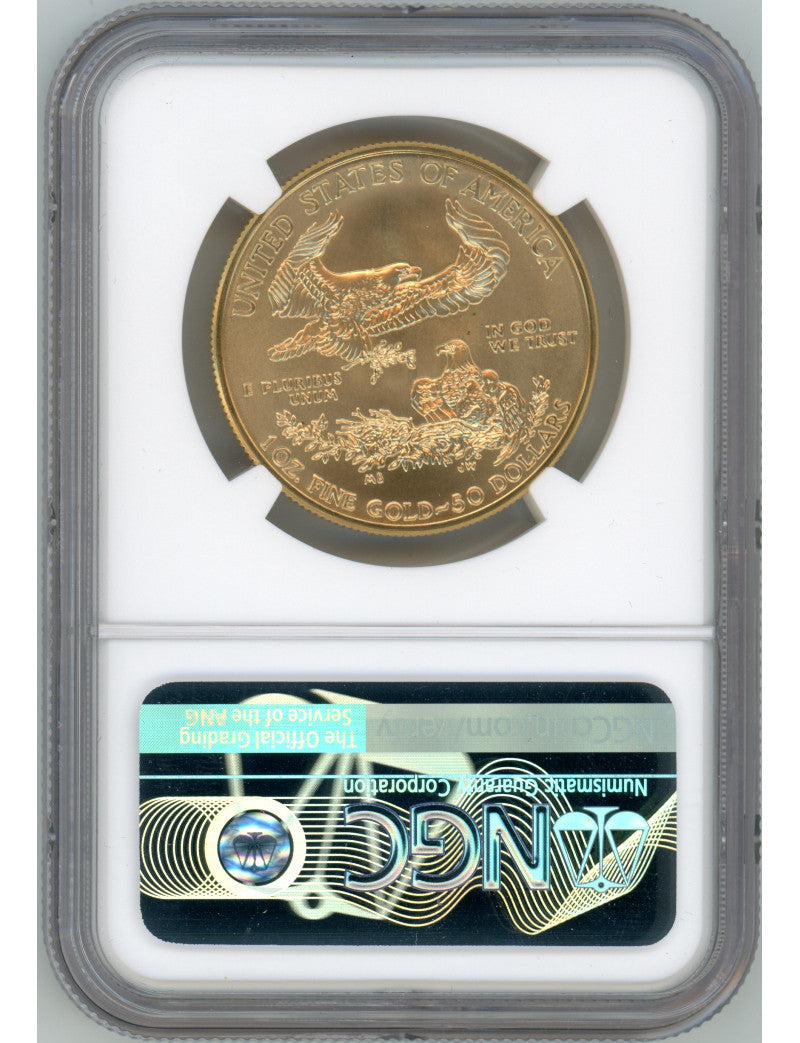 2019 $50 One Ounce Gold Eagle NGC MS70 Don Everhart Signed