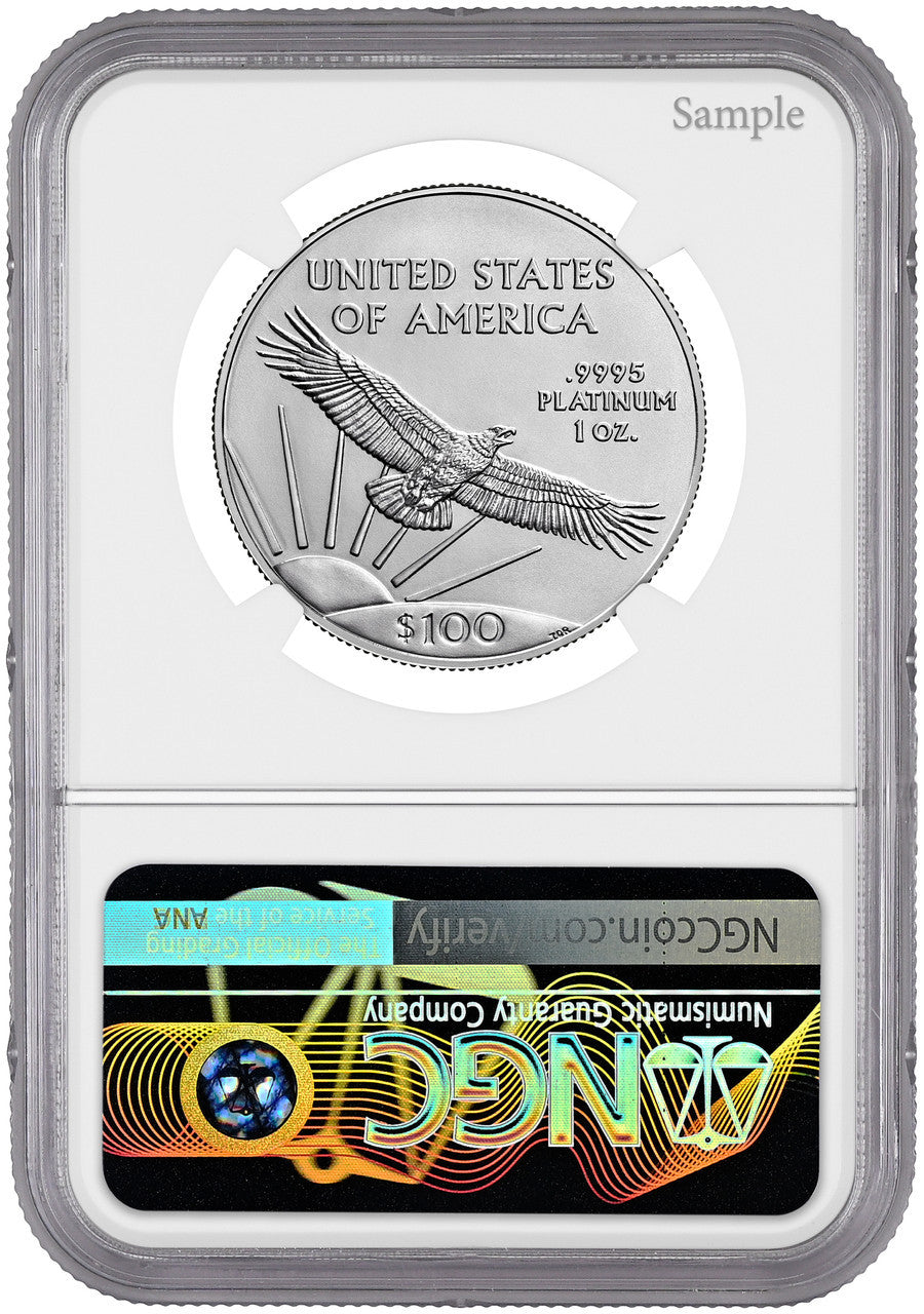 2023 $100 One-Ounce Platinum Liberty Eagle ER NGC MS70