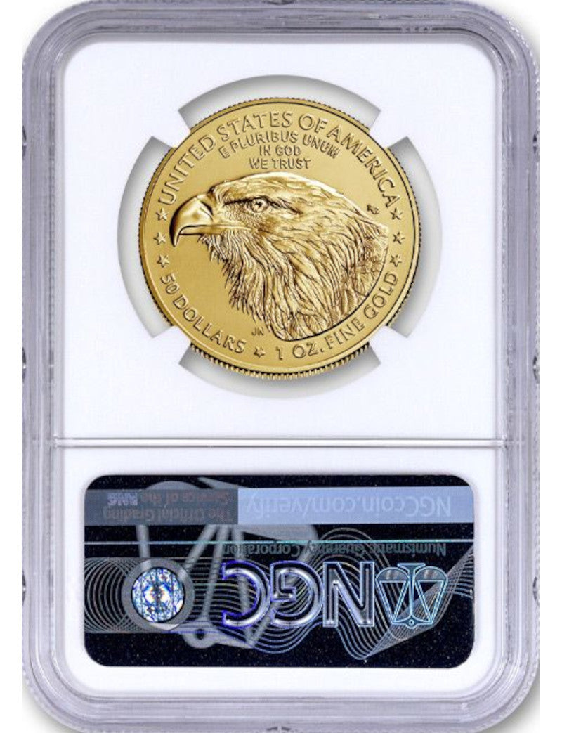 2023 $50 One Ounce Gold Eagle First Day of Issue NGCX MS10