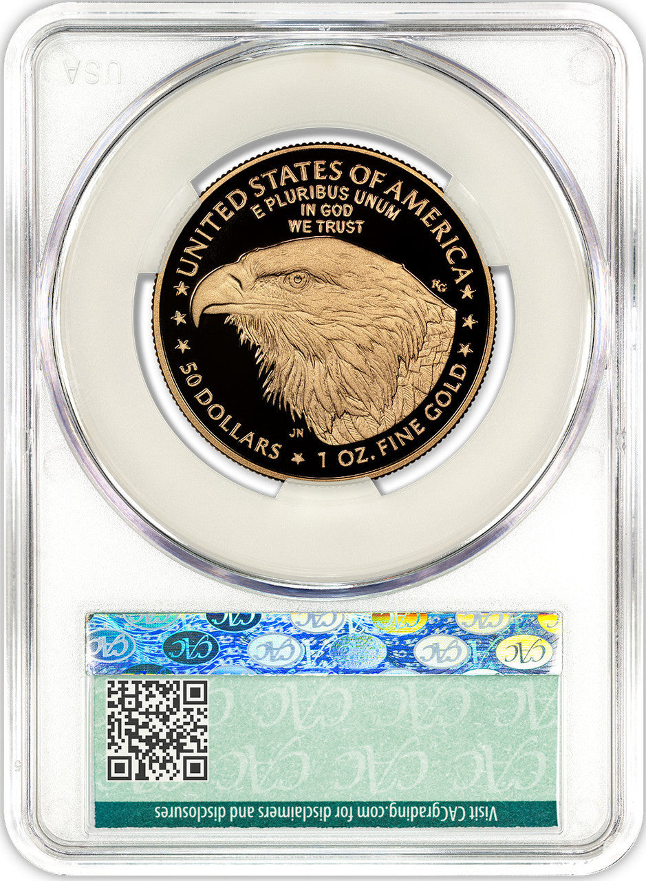 2025-W $50 Gold Eagle FDD CAC PR70 Deep Cameo