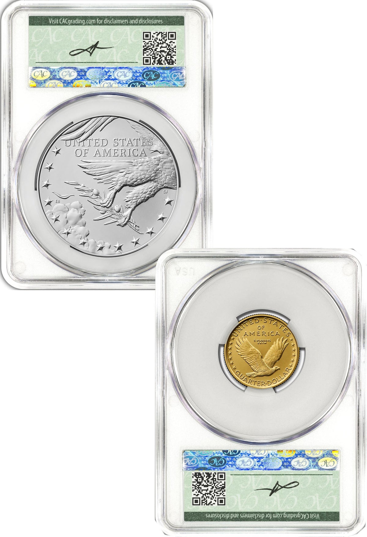 2026 Best of the Mint 1916 Gold Standing Liberty Quarter & Silver Medal Set AD CAC SP70/MS70 Founders