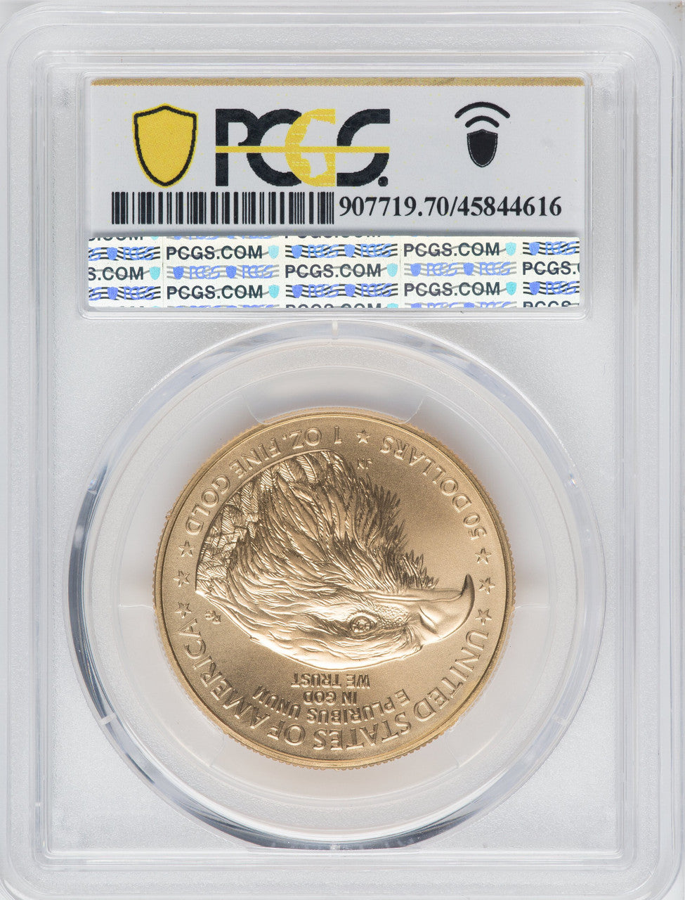 2021 $50 Gold Eagle T1 277th PCGS MS69 & T2 277th PCGS MS70 At Dusk & Dawn 35th Anniversary Set