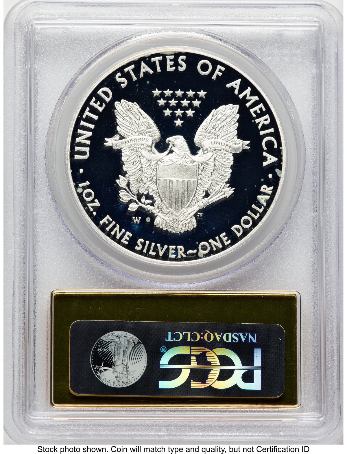 2014-W Proof Silver Eagle 1 oz FS Gold Foil PCGS PR70