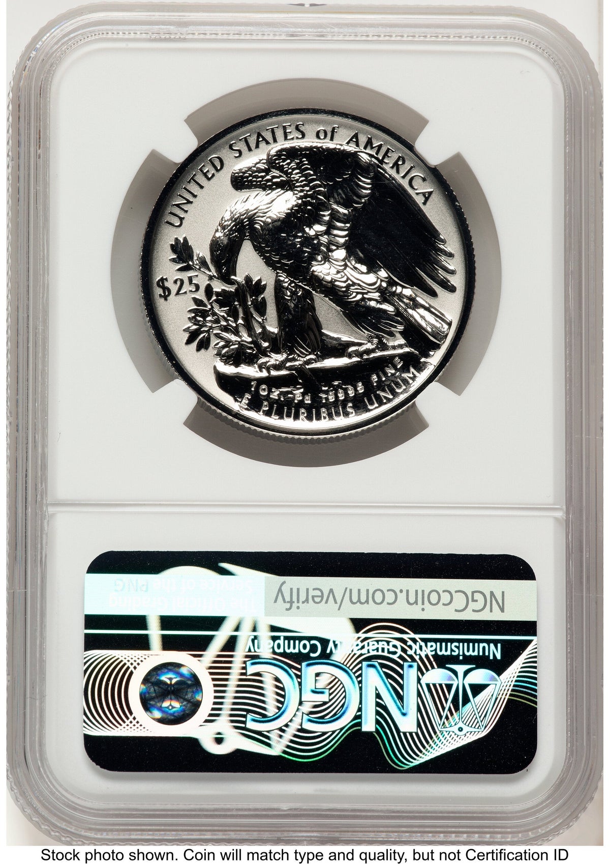 2025-W Palladium Eagle 1 oz REV AR John /Michael Gaudioso US Mint Engraver Series NGC PF70 Mercanti