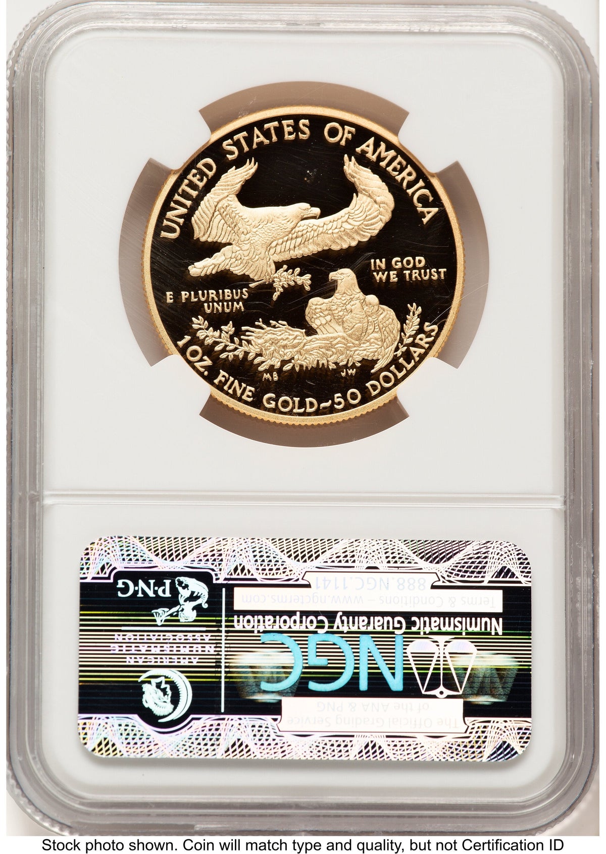 2010-W Proof Gold Eagle 1 oz ER Blue NGC PF70