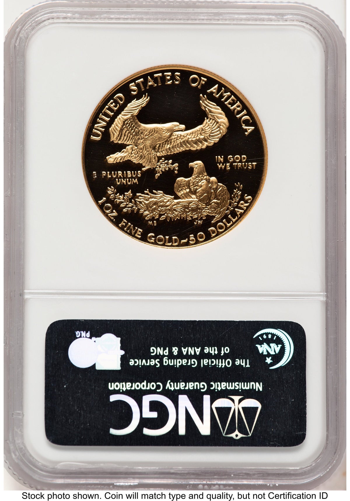1989-W Proof Gold Eagle 1 oz Brown Label NGC PF70