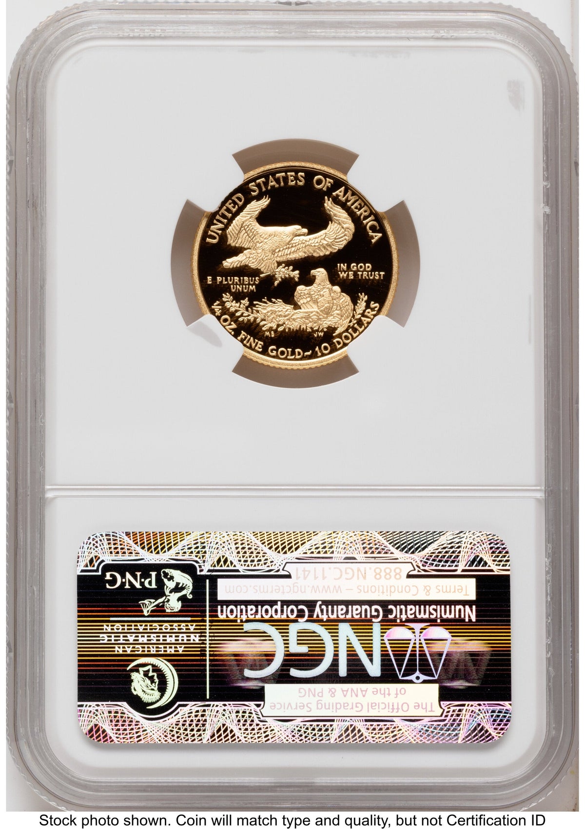 2012-W Proof Gold Eagle 1/4 oz ER Blue NGC PF70
