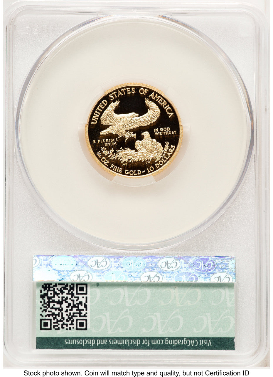 2017-W Proof Gold Eagle 1/4 oz First Delivery CACG PR70