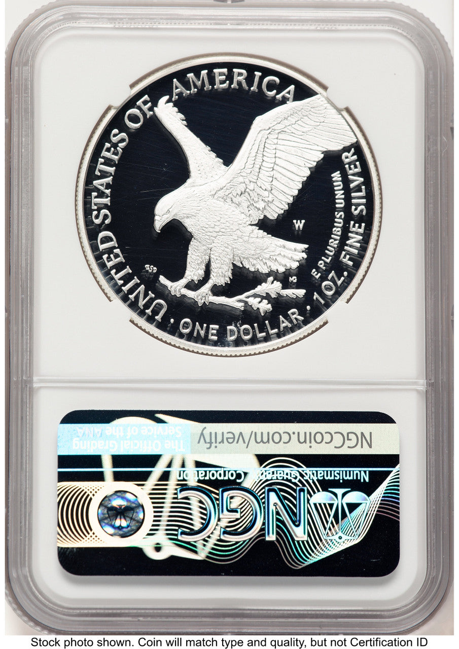 2021-W TY2 Proof Silver Eagle 1 oz FR Michael Gaudioso Eagle Art NGC PF70 (521119268)