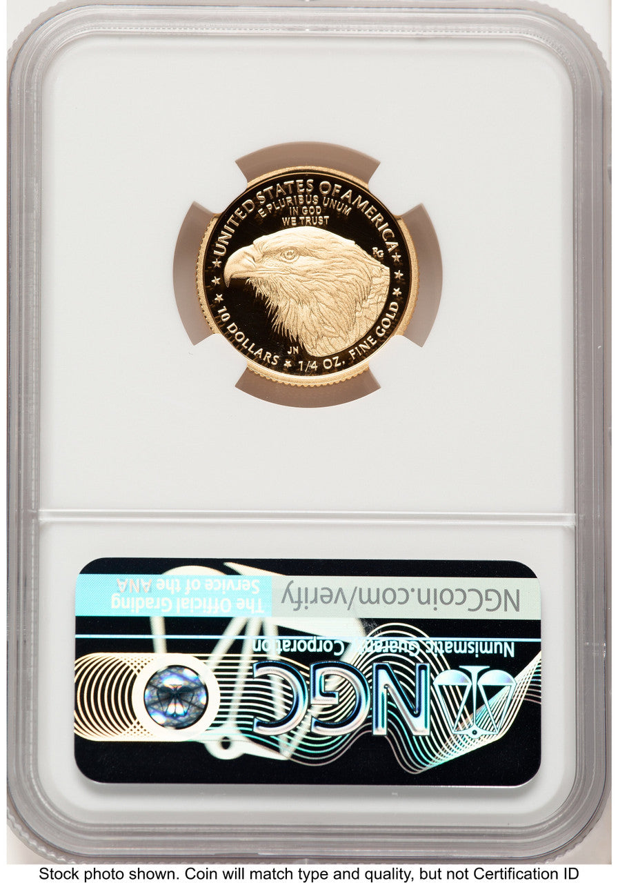 2022-W Proof Gold Eagle 1/4 oz NGC PF70 Ed Moy (521816026)