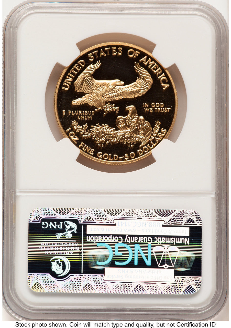 1999-W Proof Gold Eagle 1 oz Brown Label NGC PF70