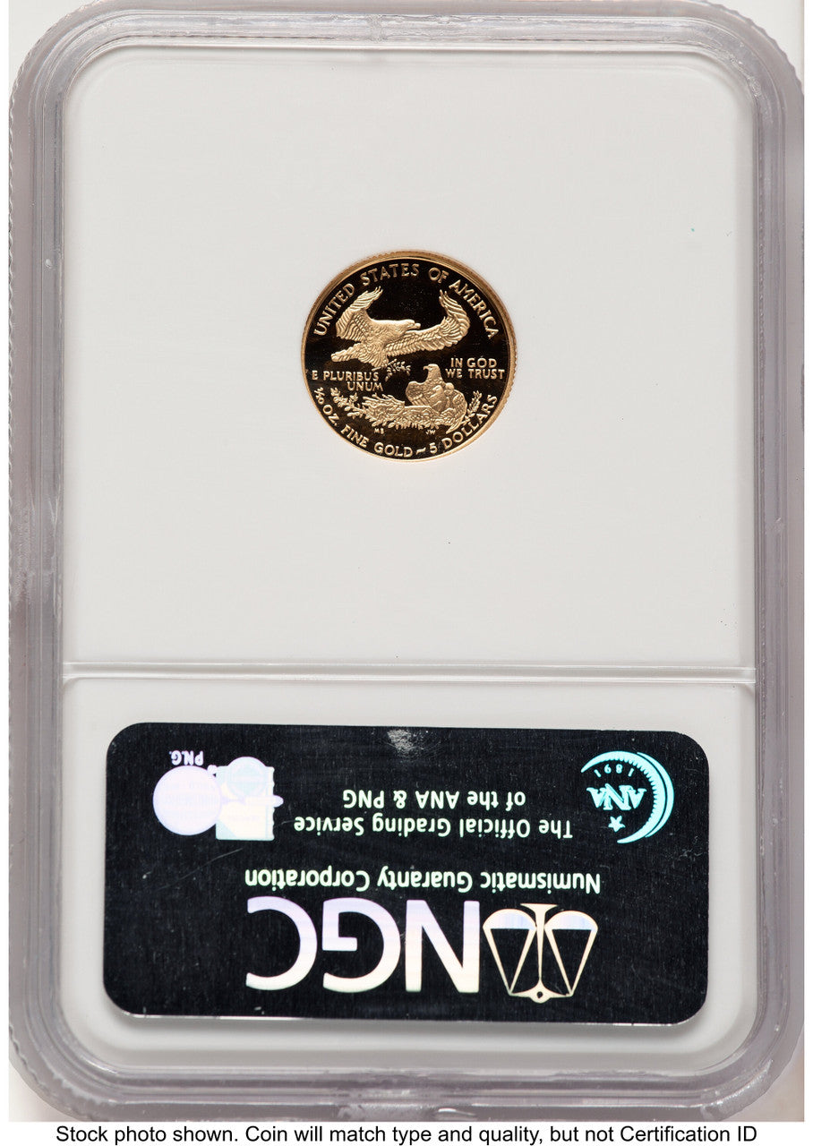 2008-W Proof Gold Eagle 1/10 oz Brown Label NGC PF70