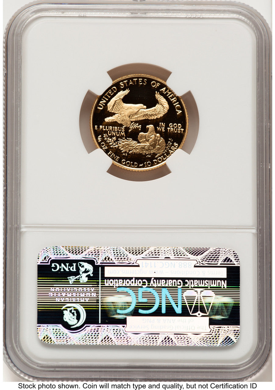 1989-P Proof Gold Eagle 1/4 oz Brown Label NGC PF70