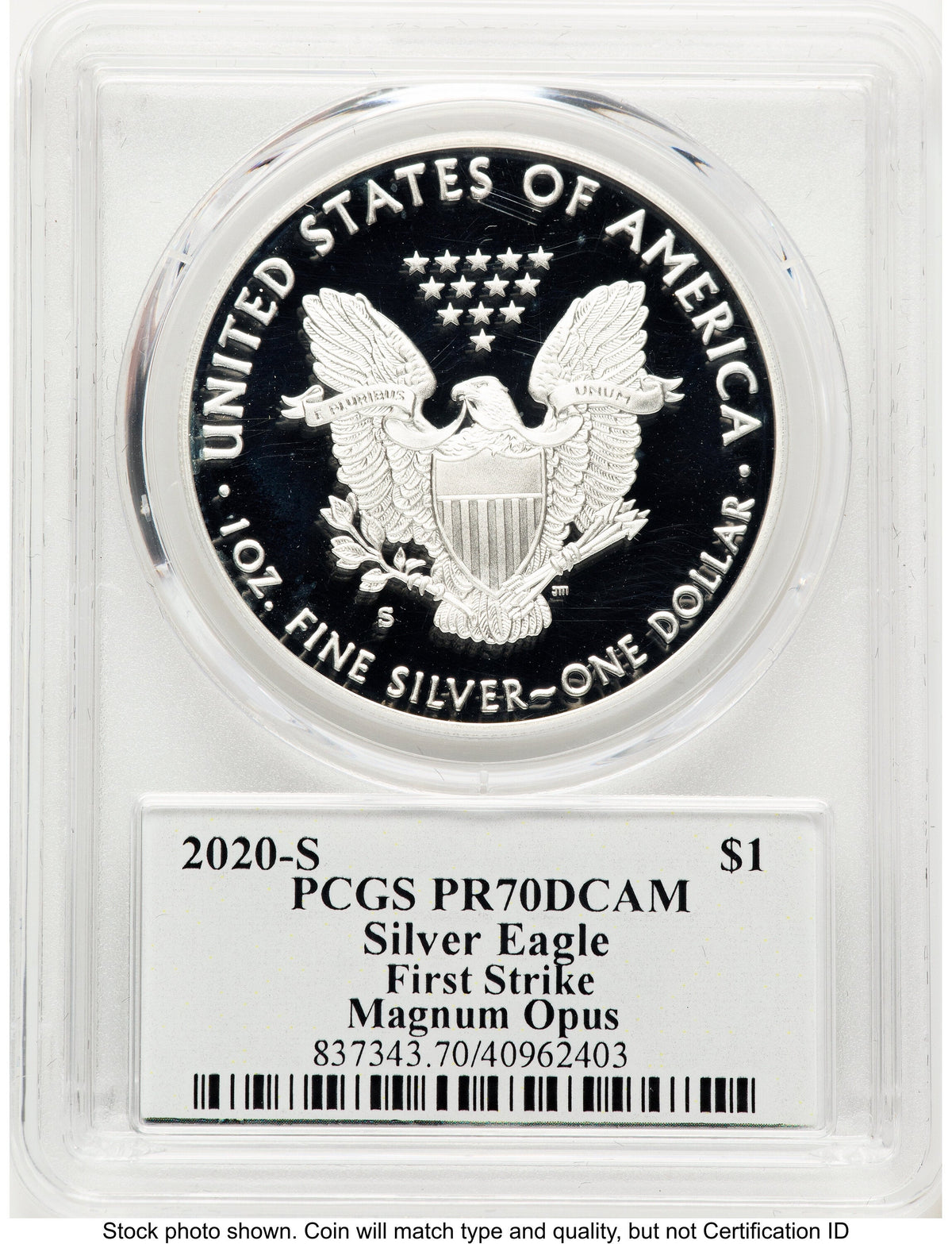 2020-S Proof Silver Eagle 1 oz FS Magnum Opus PCGS PR70