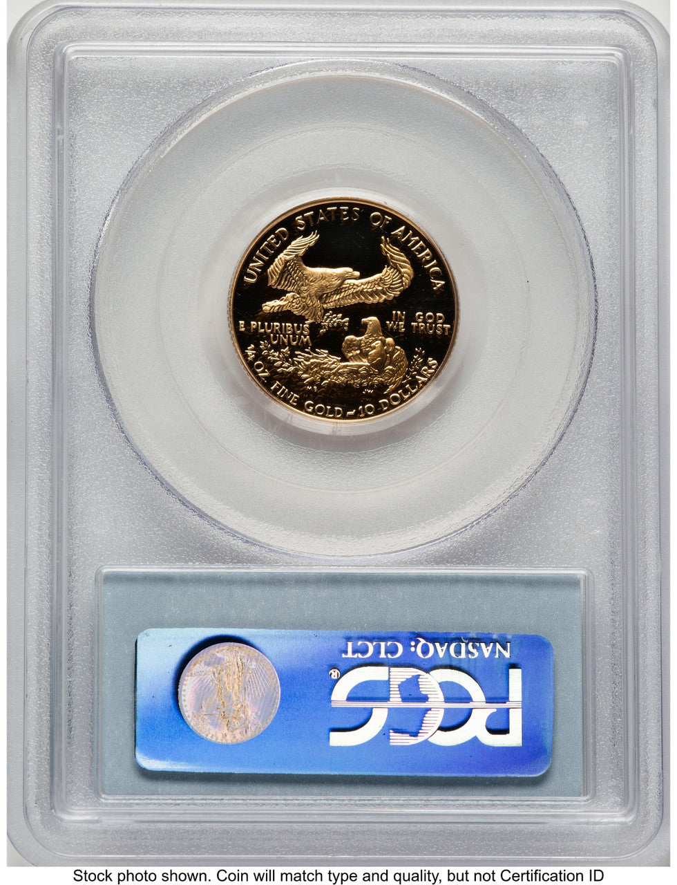 1991-P Proof Gold Eagle 1/4 oz Blue Label PCGS PR70