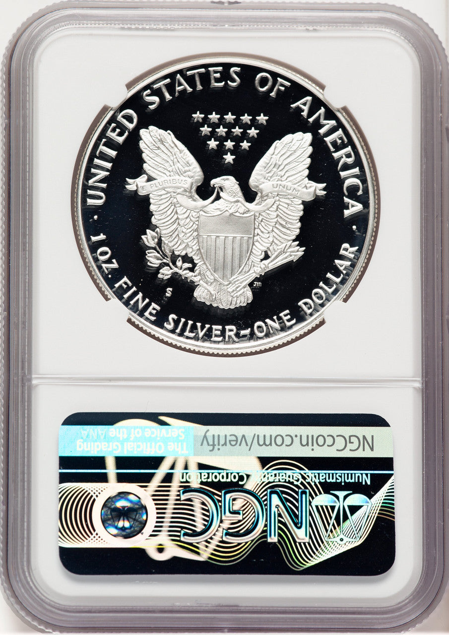 1988-S Proof Silver Eagle 1 oz Brown Label NGC PF70
