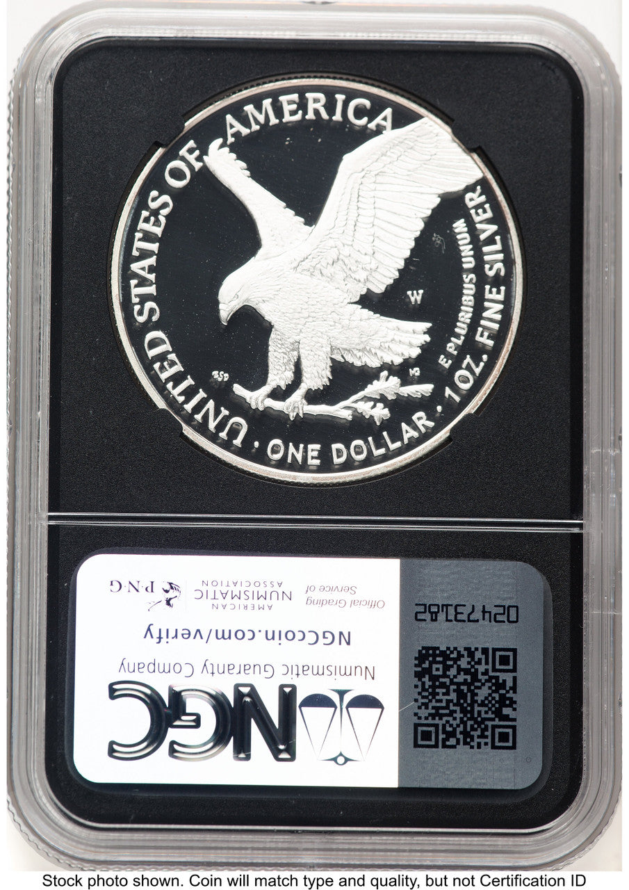 2023-W Proof Silver Eagle 1 oz AR Mike Castle Franklin Series NGC PF70