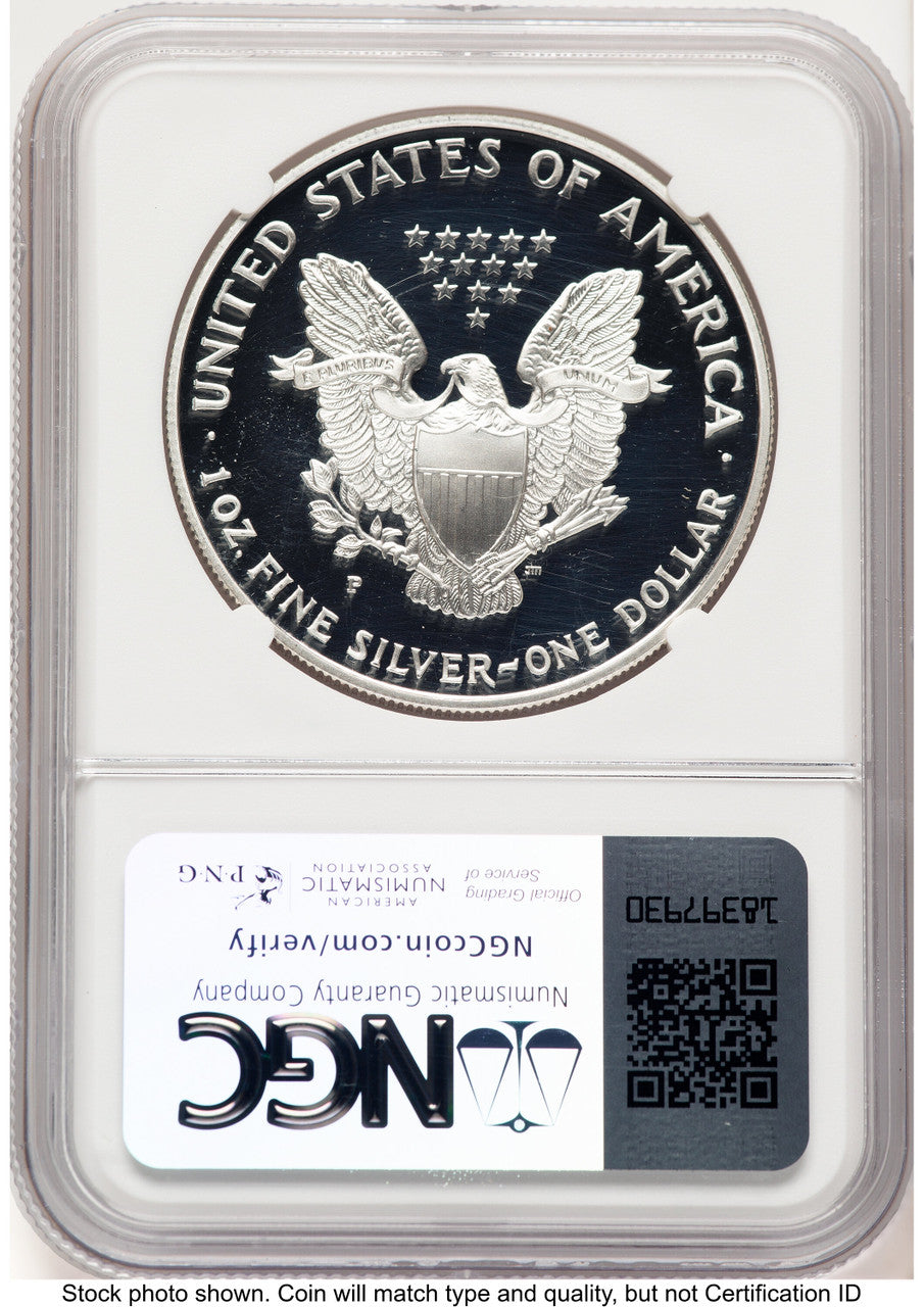 1997-P Proof Silver Eagle 1 oz Brown Label NGC PF70