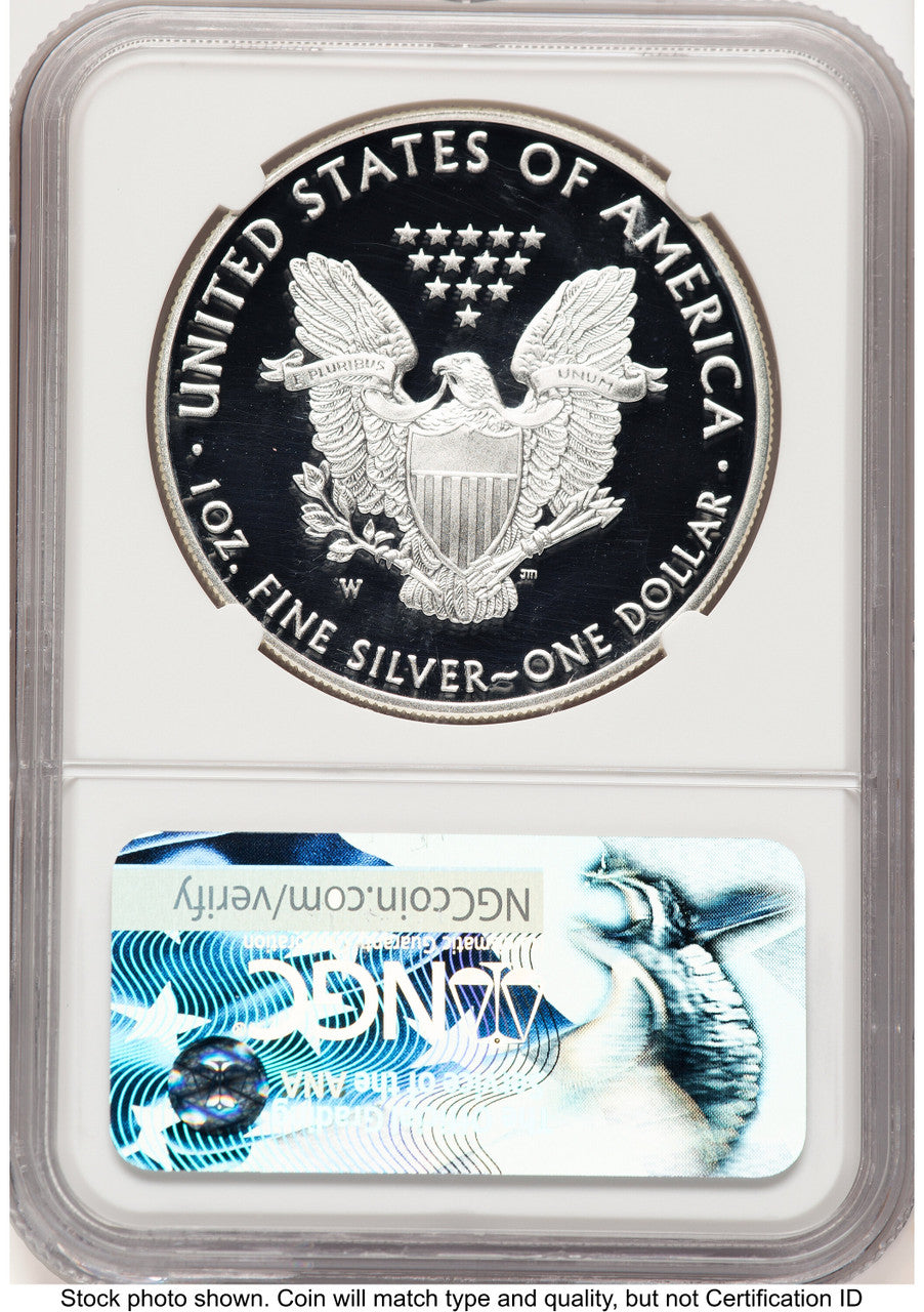 2017-W Proof Silver Eagle 1 oz FDI John NGC PF70 Mercanti