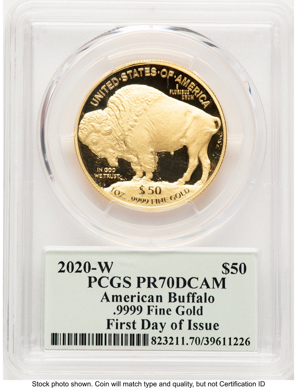 2020-W Proof Gold Buffalo 1 oz FDI Thomas Cleveland Minuteman PCGS PR70