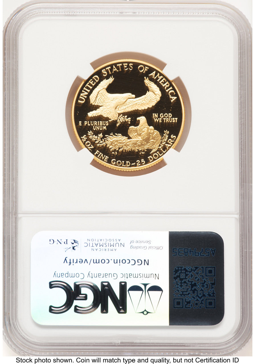 1988-P Proof Gold Eagle 1/2 oz Brown Label NGC PF70 (779473014)