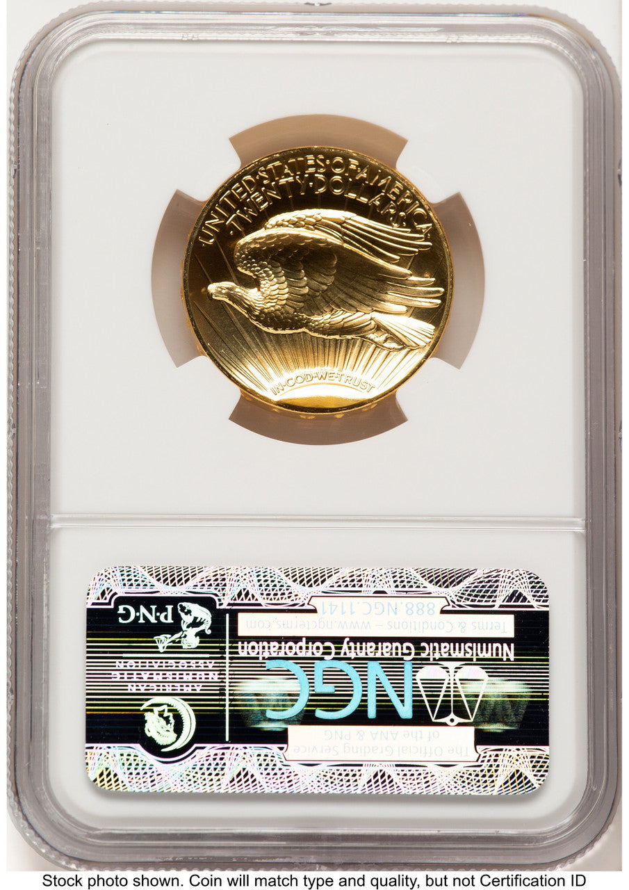2009 G$20 Ultra High Relief PL Saint Gaudens Label NGC MS70 (780874043)