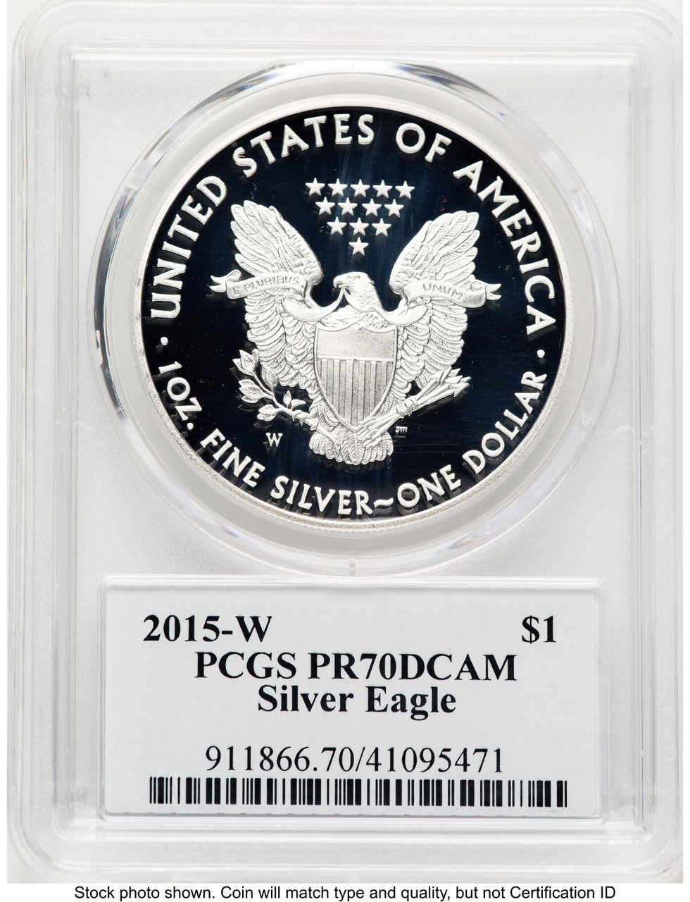 2015-W Proof Silver Eagle 1 oz TD Rogers PCGS PR70