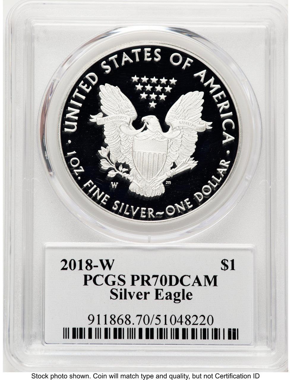 2018-W Proof Silver Eagle 1 oz TD Rogers PCGS PR70