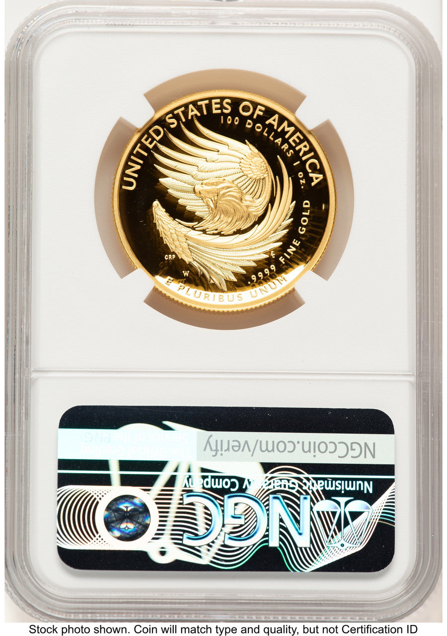 2025-W G$100 American Liberty High Relief Bunting Flag NGC PF70 (782665029)