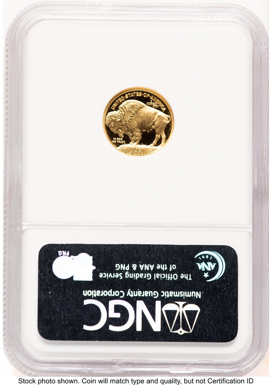 2008-W Proof Gold Buffalo 1/10 oz ER Blue NGC PF70 (783478002)