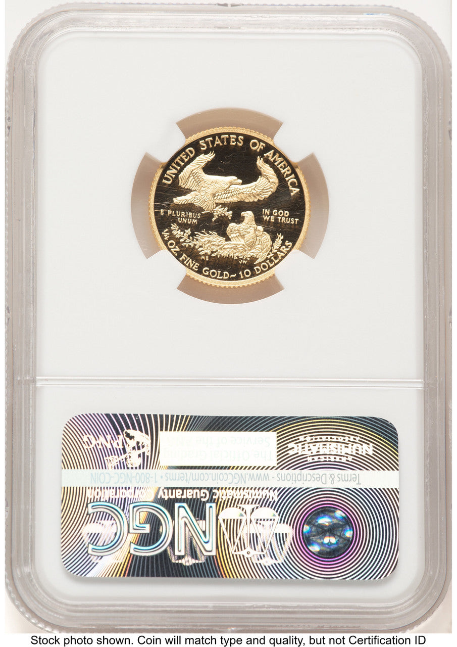 2016-W Proof Gold Eagle 1/4 oz Brown Label NGC PF70
