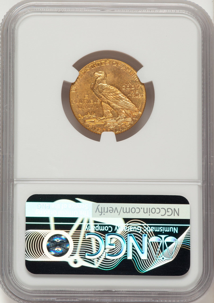 1908-D $5 Indian Half Eagle NGC MS64