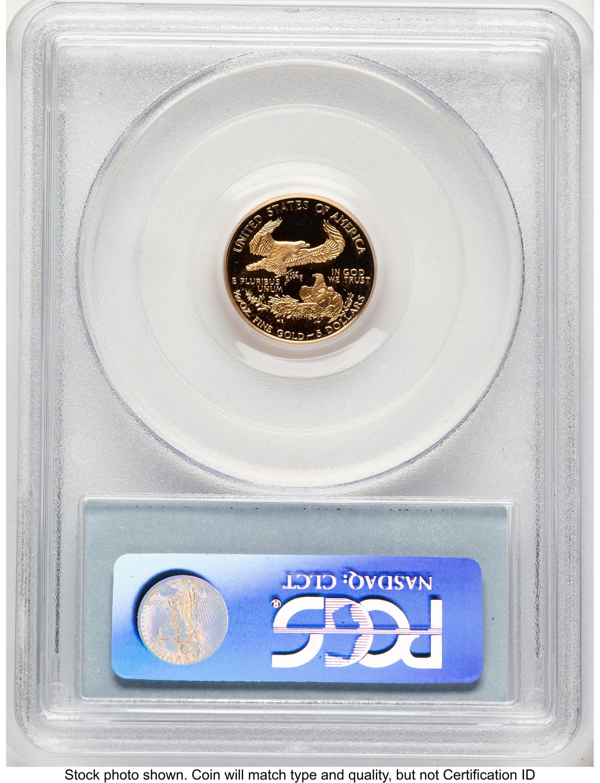 1999-W Proof Gold Eagle 1/10 oz Blue Label PCGS PR70