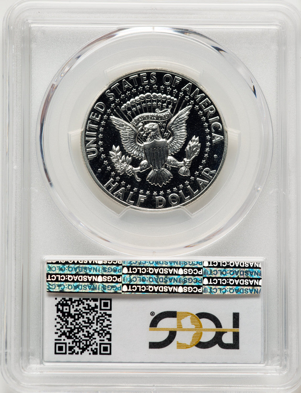 1964 50C Accented Hair CA Blue Gradient Proof Kennedy Half Dollar PCGS PR68