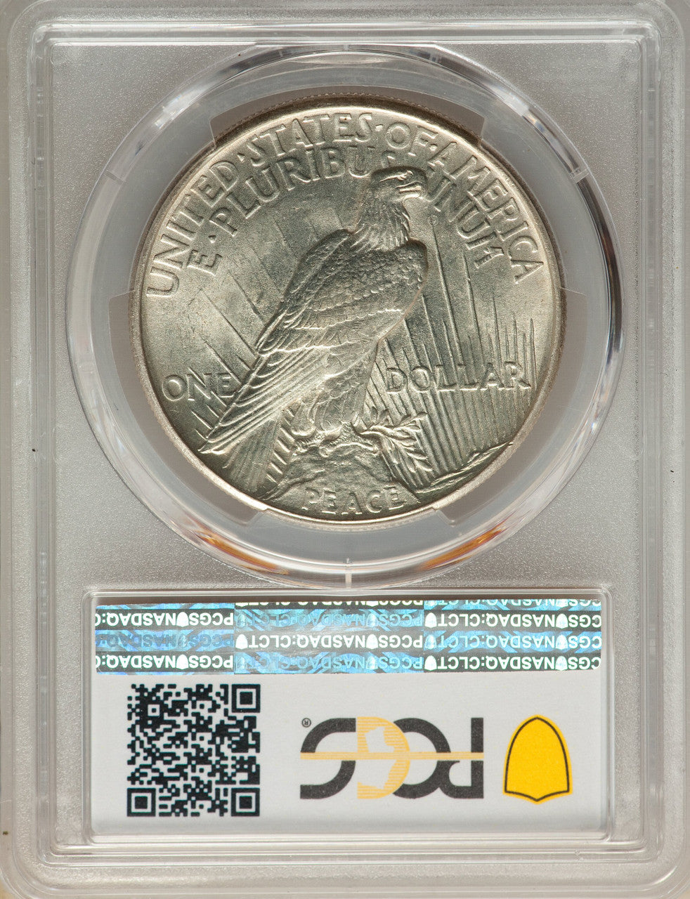 1921 S$1 Peace Peace Dollar PCGS MS63