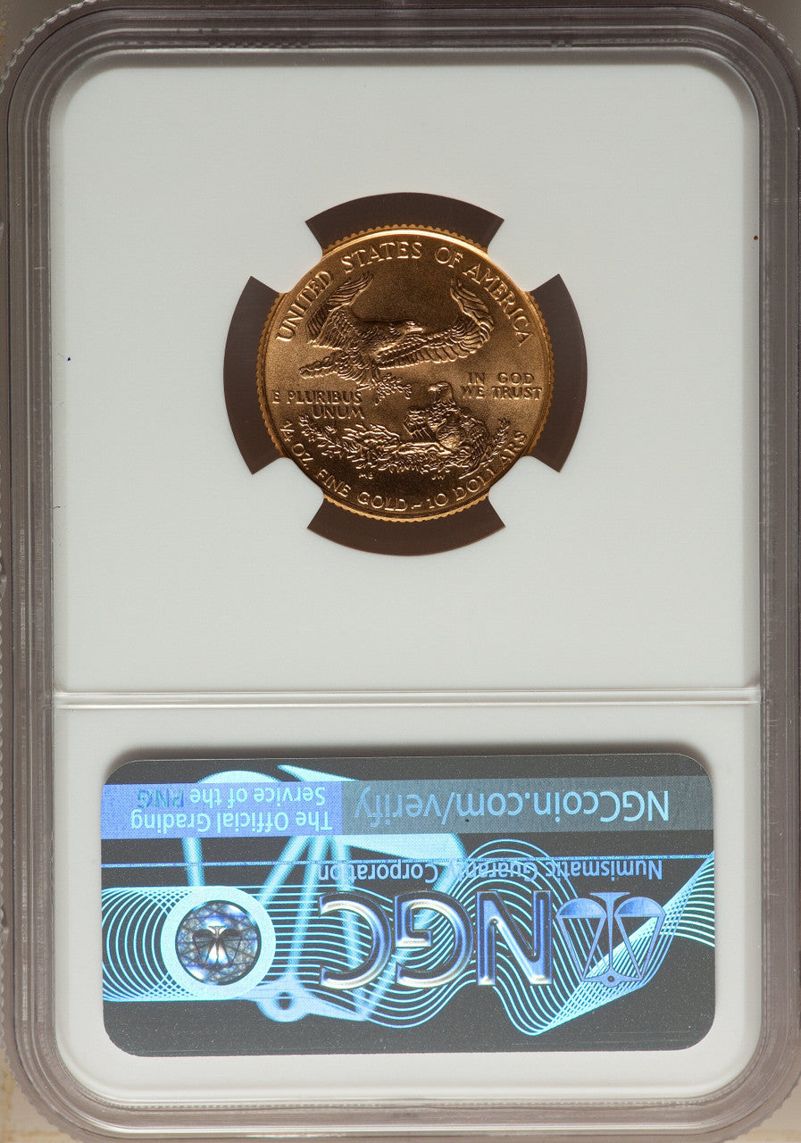 1999 $10 Quarter-Ounce Gold Eagle NGC MS70