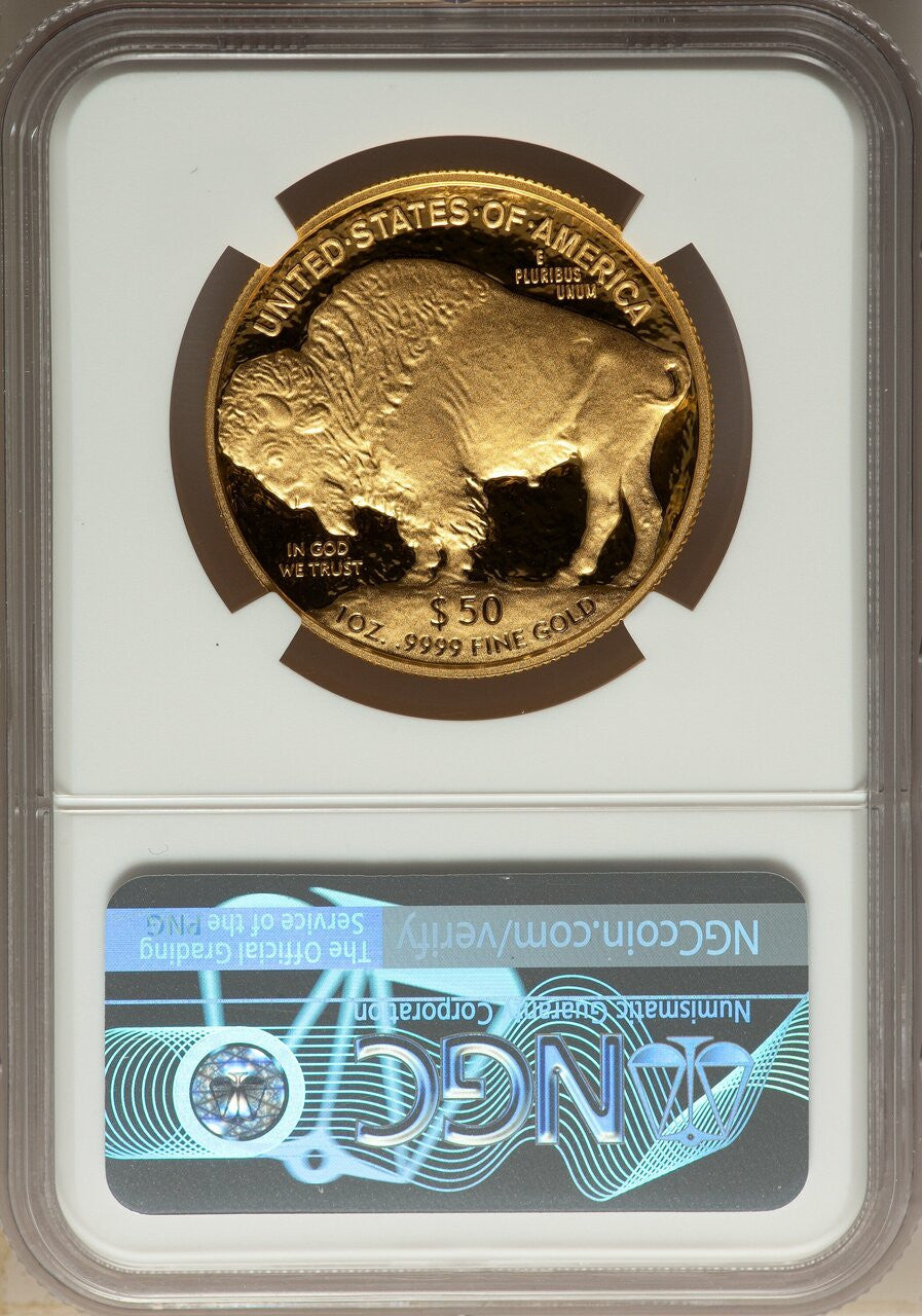 2021-W G$50 Gold Buffalo First Day of Issue NGC PF70 Ultra Cameo