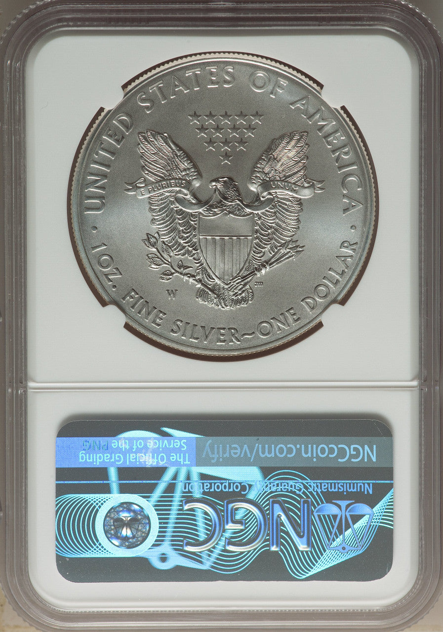 2013-W S$1 Silver Eagle Burnished SP Modern Bullion Coins NGC MS70