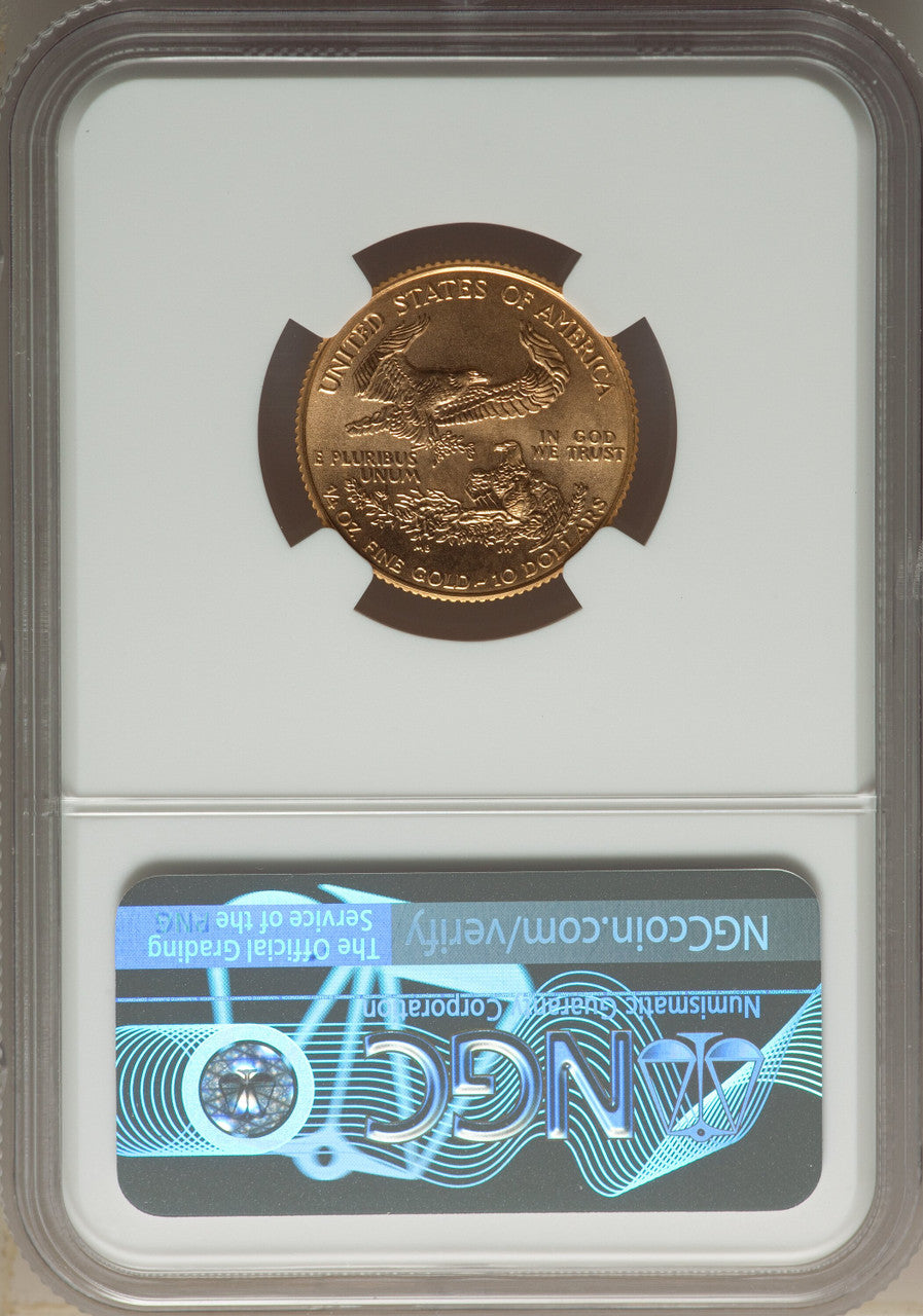 1999 $10 Quarter-Ounce Gold Eagle NGC MS70