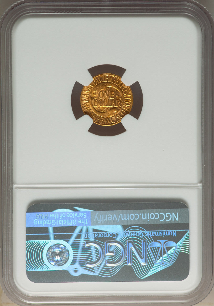 1915-S G$1 PAN-PAC Gold Dollar Commemorative Gold NGC MS64
