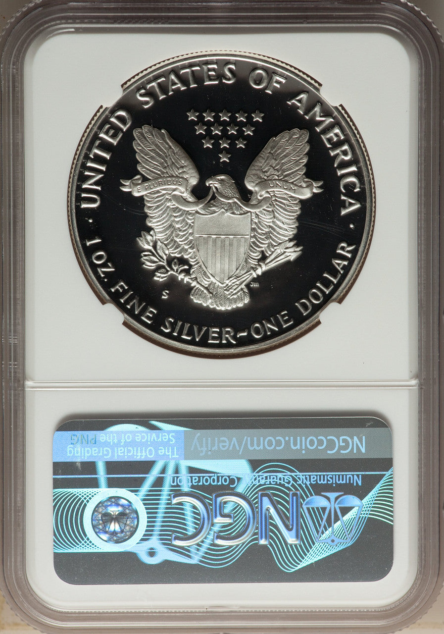 1990-S S$1 Silver Eagle NGC PF70
