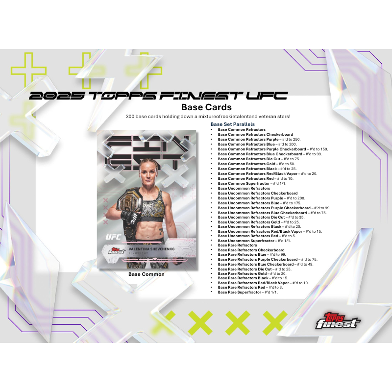 2025 Topps Finest UFC Hobby 8 Box Case