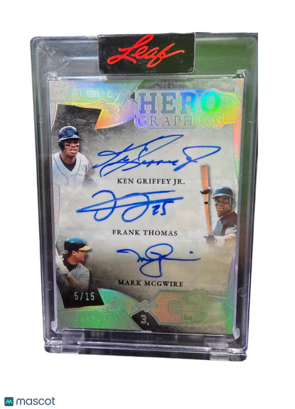 2025 Leaf Triple Hero Ken Griffey Jr. Mark McGwire Frank Thomas #H3-4 5/15